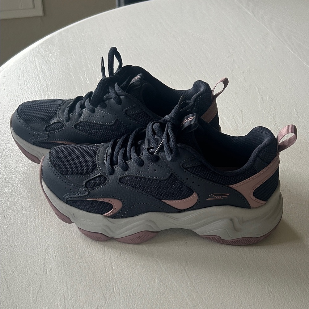 Skechers Blue and Pink Women's Sneakers